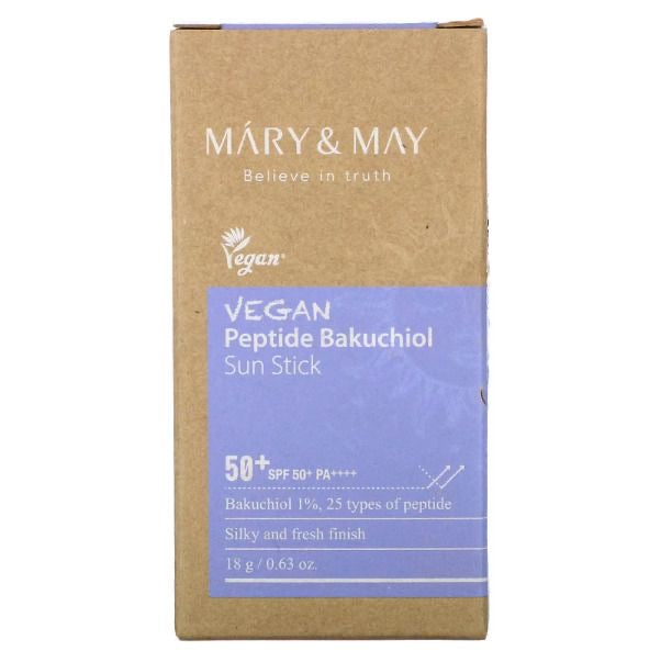 MARY&MAY VEGAN PEPTIDE BAKUCHIOL SUN STICK SPF50+ PA++++ 18G