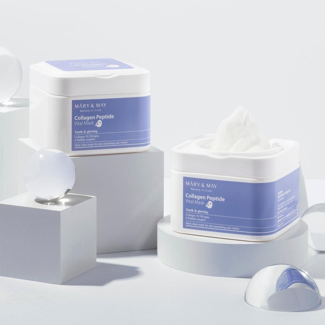 MARY&MAY COLLAGEN PEPTIDE VITAL MASK 30PCS